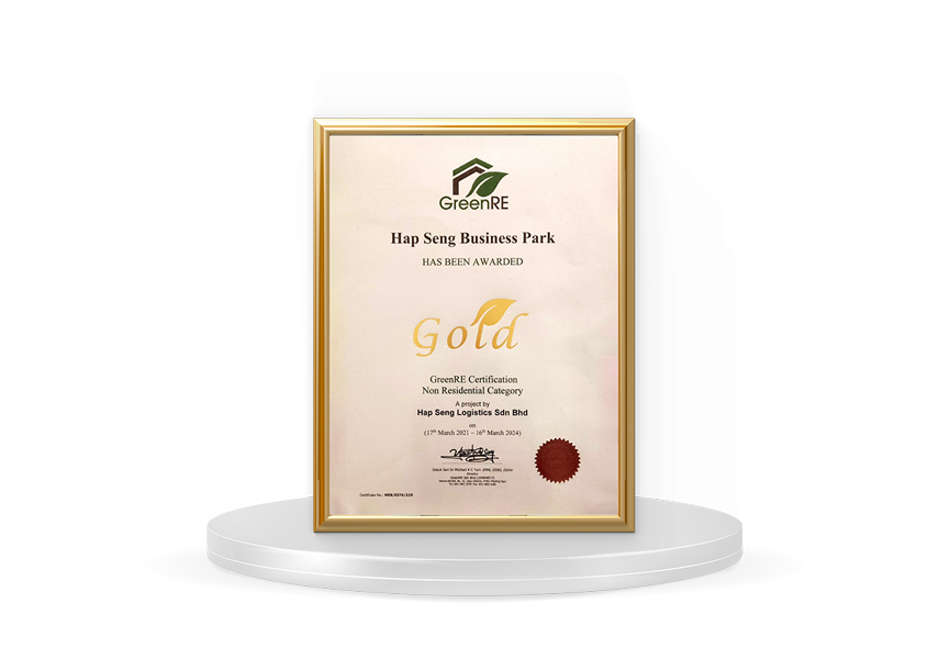 GREENRE GOLD CERTIFICATION NON RESIDENTIAL CATEGORY